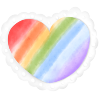 Happy pride month illustration, watercolor pride, pride decoration, rainbow png