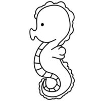 Cute Seahorse, seahorse illustration, animal, sea life png