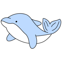 golfinho ilustração, mar vida, animal ilustração png