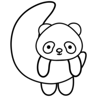 carino panda, panda illustrazione, animale, carino animale, animale illustrazione png