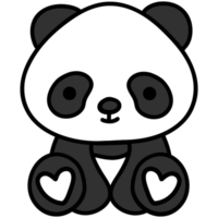 mignonne Panda, Panda illustration, animal, mignonne animal, animal illustration png