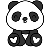 söt panda, panda illustration, djur, söt djur, djur- illustration png