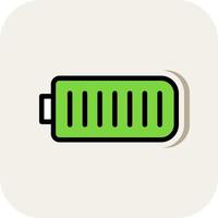 Battery Full Vector Icon Design