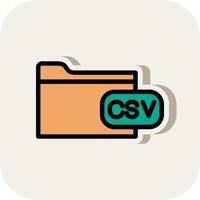 diseño de icono de vector de archivo csv