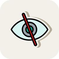 Eye Slash Vector Icon Design