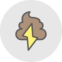 diseño de icono de vector de tormenta de caca