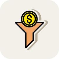 Funnel Dollar Vector Icon Design