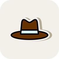 sombrero, vaquero, lado, vector, icono, diseño vector