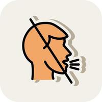 Head Side Cough Slash Vector Icon Design