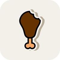 Drumstick Bite Vector Icon Design