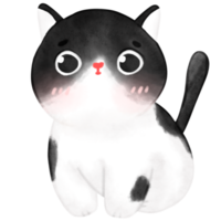 feliz aniversário gato, engraçado gato, gato ilustração, aguarela png