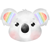 carino arcobaleno koala, koala illustrazione, orgoglio png