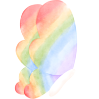 Butterfly illustration, watercolor butterfly, pride butterfly, rainbow png