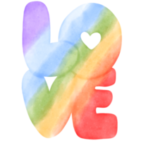 Happy pride month illustration, watercolor pride, pride decoration, rainbow png