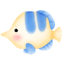 Cute fish, Blue Fish, Sea life, Fish illustration png