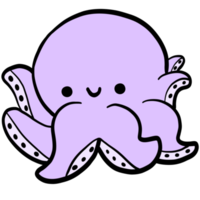 Cute Octopus, Squid, octopus illustration, sea life, animal illustration png