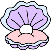 mignonne perle coquille, coquille illustration, perle coquille, mignonne coquille illustration, mer la vie png