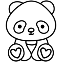 carino panda, panda illustrazione, animale, carino animale, animale illustrazione png