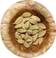 Cardamom Pods in a Leaf Plate. png