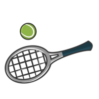 Tennisschläger und Ball png