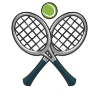 tenis raqueta y pelota doble png