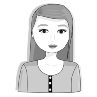 woman black and white png