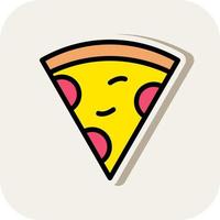 Pizza Slice Vector Icon Design