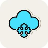 diseño de icono de vector de nieve