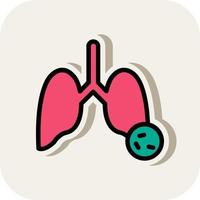 diseño de icono de vector de virus de pulmones