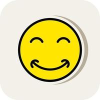 Grin Beam Vector Icon Design