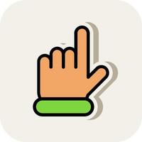 Hand Point Up Vector Icon Design