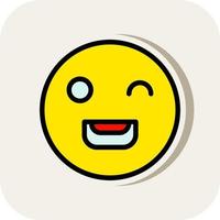 Laugh Wink Vector Icon Design