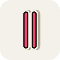 Grip Lines Vertical Vector Icon Design