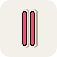 Grip Lines Vertical Vector Icon Design