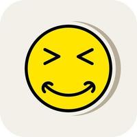 Grin Squint Vector Icon Design