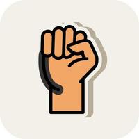 Fist Raised Vector Icon Design