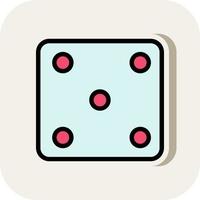 Dice Five Vector Icon Design