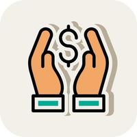 Hand Holding Usd Vector Icon Design