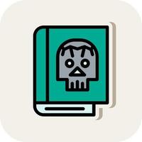 diseño de icono de vector muerto de libro