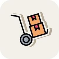 Dolly Flatbed Vector Icon Design