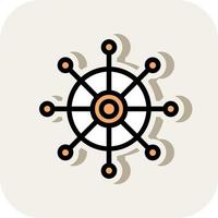 Dharmachakra Vector Icon Design