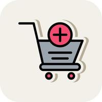 Cart Plus Vector Icon Design