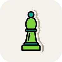 Chess Bishop Vector Icon Design