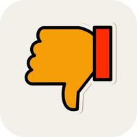 Thumbs Down Vector Icon Design