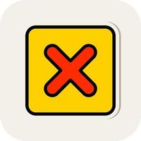 Square x Vector Icon Design