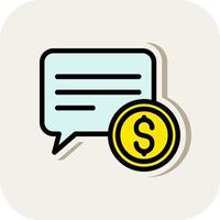 Comment Dollar Vector Icon Design