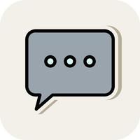 Comment Dots Vector Icon Design