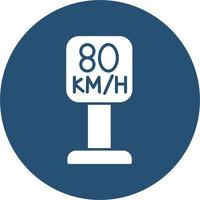 80 Speed Limit Vector Icon