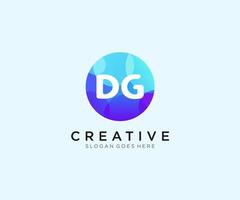 DG initial logo With Colorful Circle template vector. vector