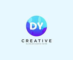 DY initial logo With Colorful Circle template vector. vector